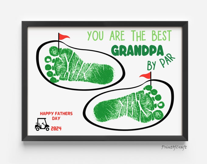Grandpa Footprint Handprint Craft for Fathers Day Gift ,dad Kids ...