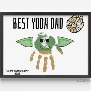 Dad Handprint Footprint, Father's Day Handprint Craft, Daddy Handprint Art Craft, Babby Toddler Keepsake, Printable Father's Day Art Craft