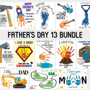 Handafdruk Art Craft 2024 Vaderdag, papa cadeau voor kinderen handafdruk, baby peuter aandenken, Vaderdag kaart Art Craft, handafdruk opa