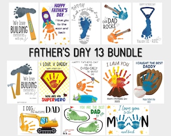 Handprint Art Craft 2026 Father's Day, Daddy Gift for Kids Handprint, Baby Toddler Keepsake, Father's Day Card Art Craft, Grandpa Handprint