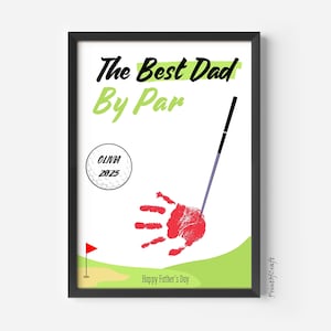 Dad Footprint Handprint Craft For Fathers Day Gift, Printable Kids Handprint Art Daddy, Handprint For Fathers Day, DIY Baby Toddler Keepsake