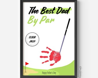 DIY Father's Day Handprint Footprint Art: Keepsake Gift (Digital Download A4 JPEG)