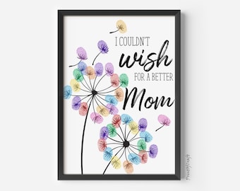 Mother's Day Handprint Art Craft, Mommy Grandmother Handprint Fingerprint Craft, Mother's Day Handprint Preschool, Baby Toddler Craft, DIY