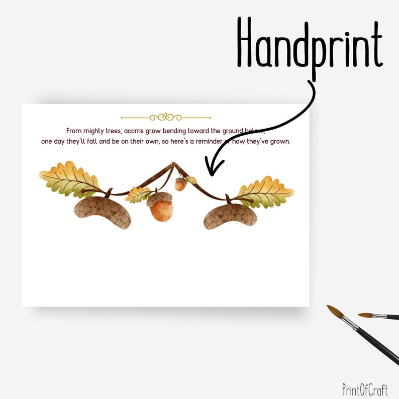 Fall Nuts Handprint Craft, Fall Handprint Kids Printable, Poem ...