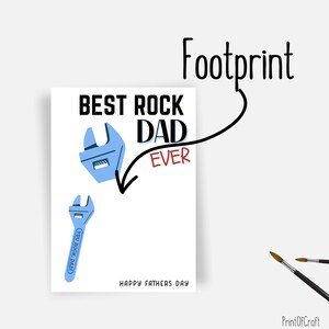 Father's Day Footprint Art Craft, Dad Daddy Footprint Craft, Father's ...