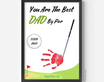 Dad Footprint Handprint Art: Father's Day Keepsake (Digital Download A4 JPEG)