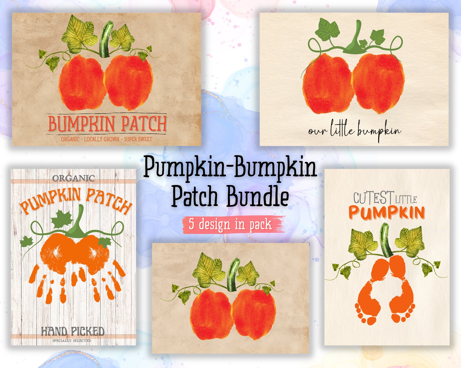 Pumpkin Bumpkin Thansgiving Handprint Art Baby Toddler Bottom Etsy