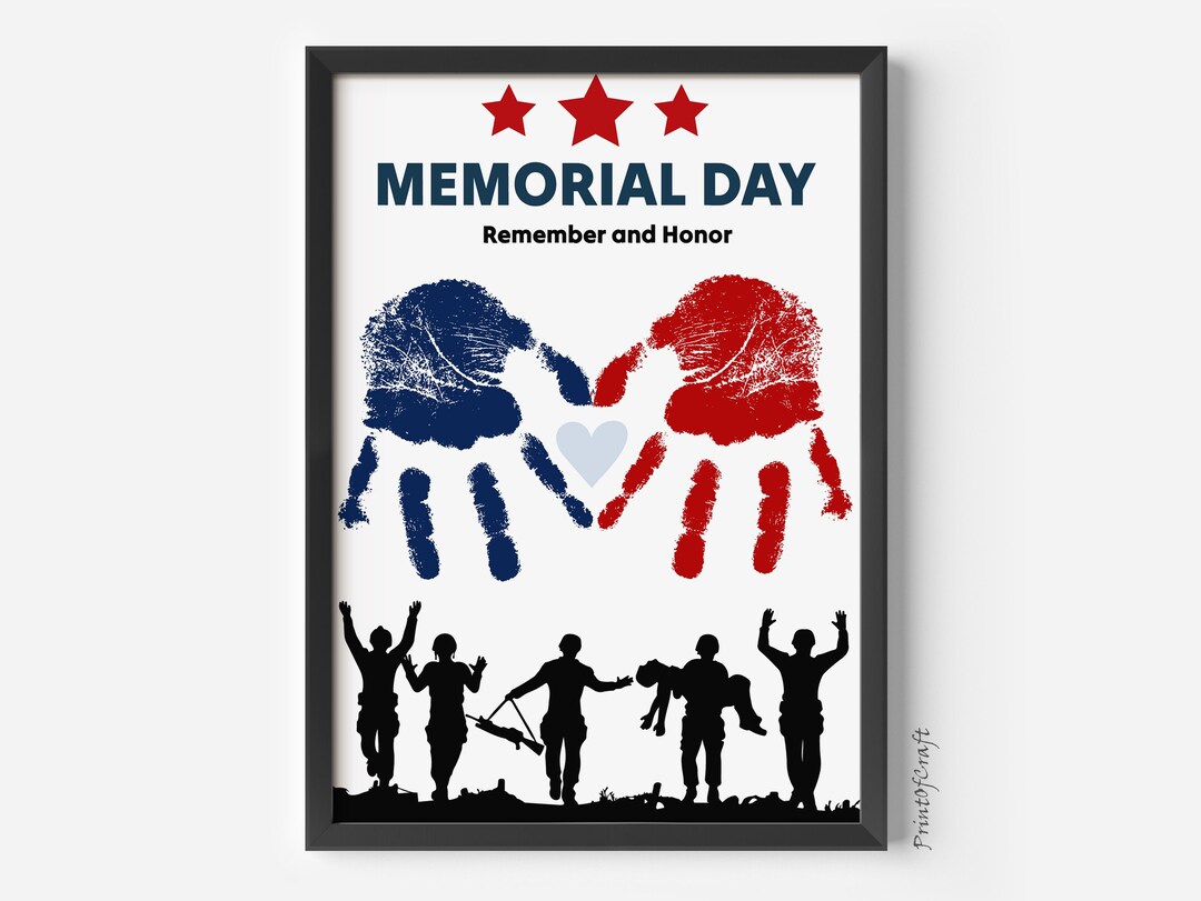 Memorial Day Handprint Art Happy Memorial Day Handprint