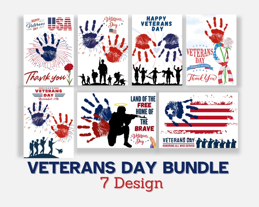 Veterans Day Handprint Footprint Craft, Preschool Handprint Veterans ...