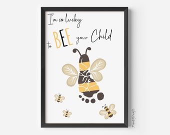 Mothers Day Footprint Handprint Art, Mothers Day Footprint Printable Craft, Mom Handprint Kids DIY Preschool, Baby Toddler Keepsake,