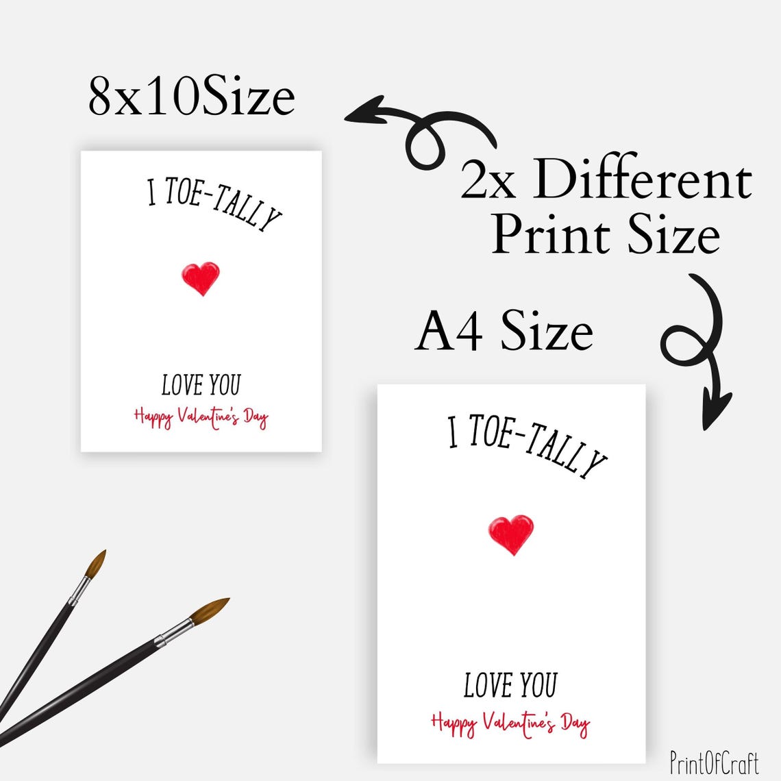 Valentine's Day Handprint Art Craft Template, I Love You Printable, DIY ...