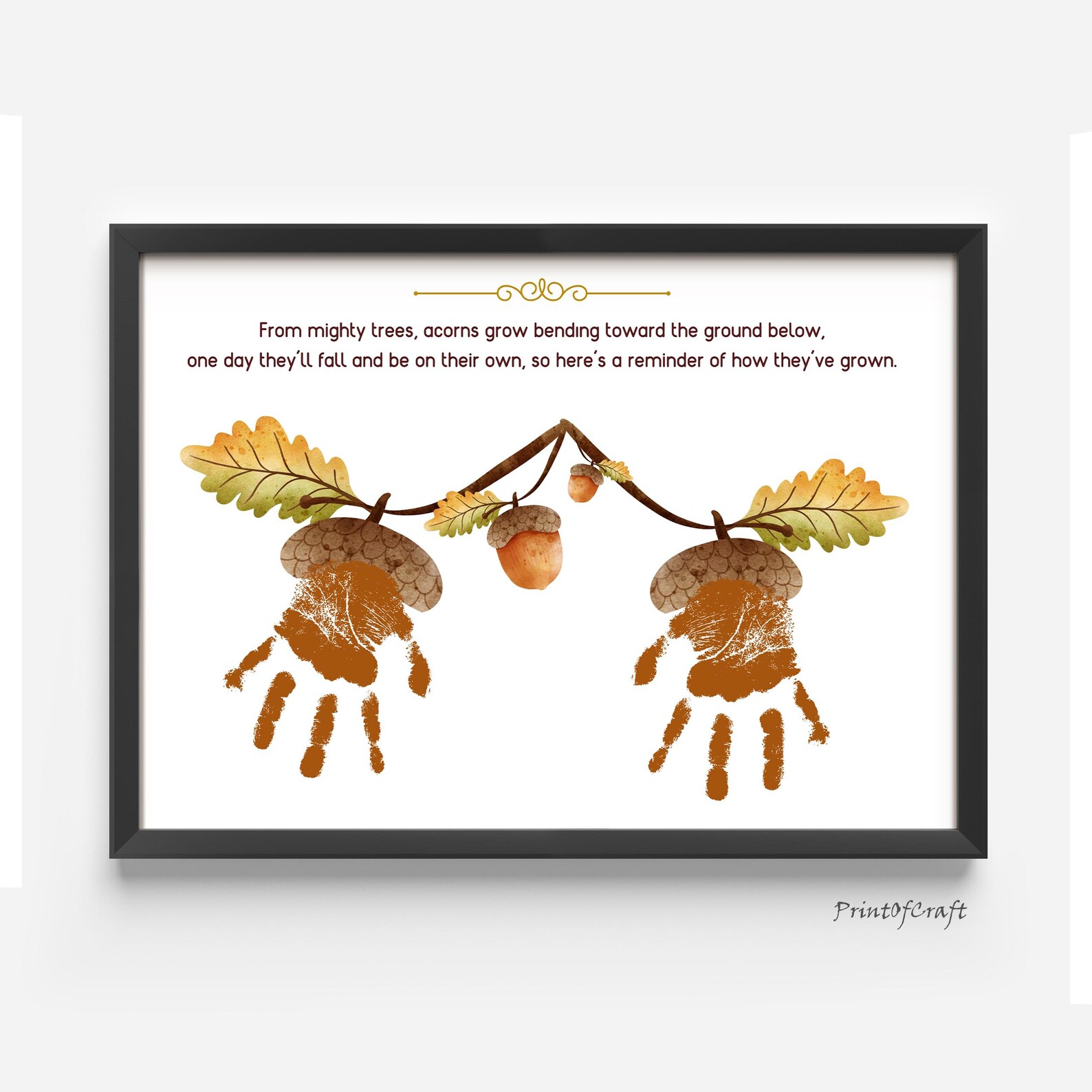 Fall Nuts Handprint Craft, Fall Handprint Kids Printable, Poem ...
