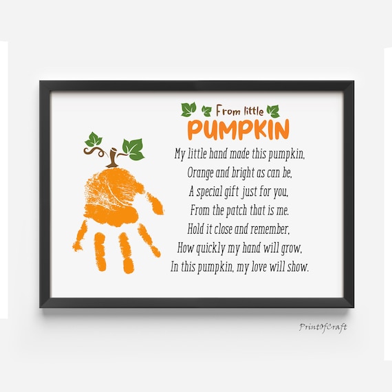 Impression bébé Halloween, signe artistique empreinte de main