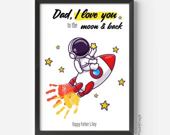 Handprint Footprint Art: Father's Day Keepsake Gift (Digital Download)