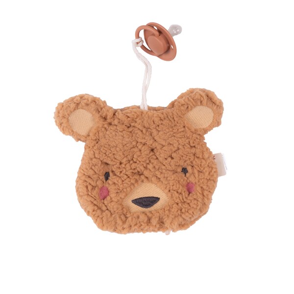 Pacifier holder/cuddly toy teddy camel