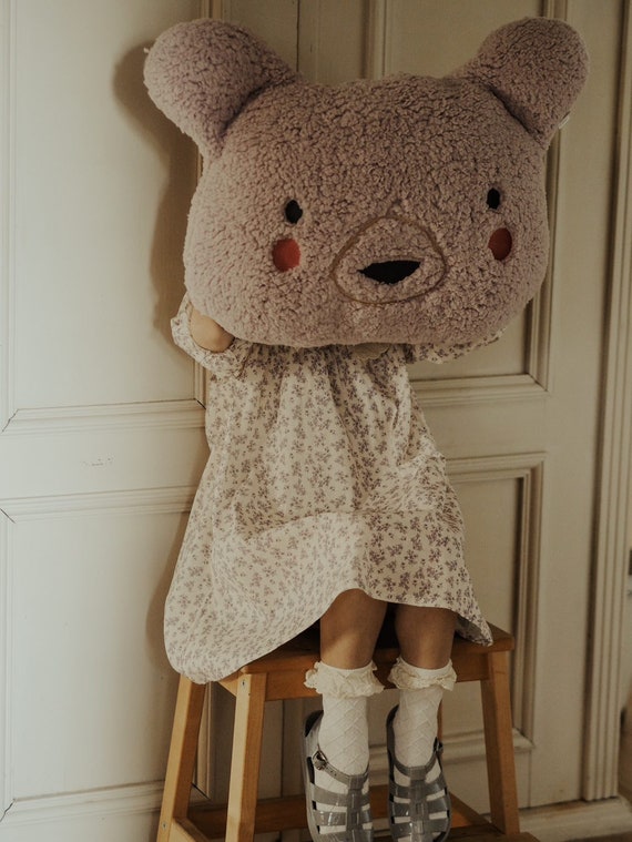 Pillow Teddy Bear With A Small Head Tiny Head Teddy Bear Pillow