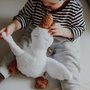 Cuddly Goose Plush Toy: Baby Comforter, Soft Duck Lovey, Stuffed Animal for Infants and Toddlers