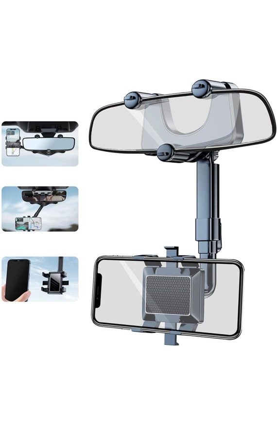 AISEN Rear View Mirror Phone Holder Rotatable and Retractable Etsy UK