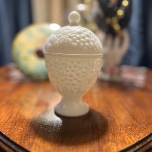 Vintage Avon Milk Glass Candy Dish