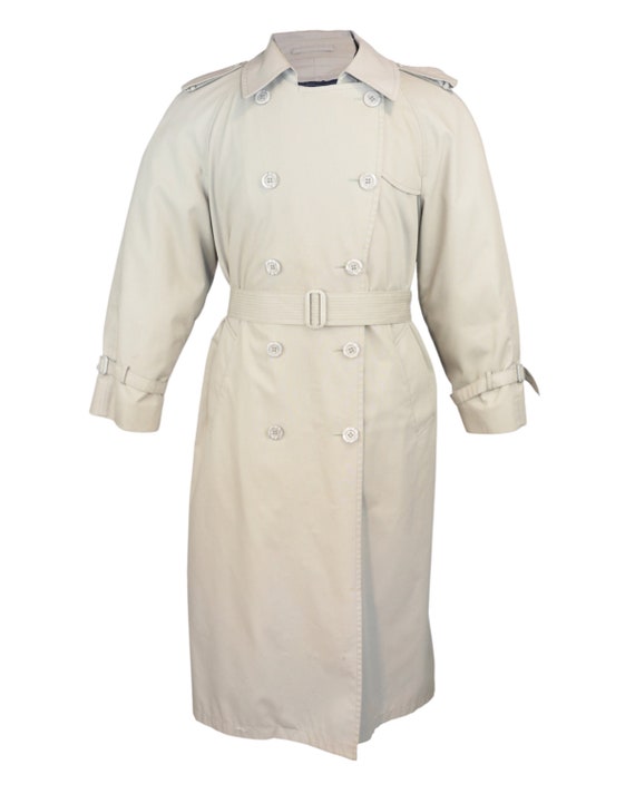 Vintage London Fog Double-Breasted Trench Coat, Belte… - Gem