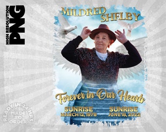 Funeral Program png, Memorial Shirt png, Rest in Peace png, Funeral Shirt png, Angel in Heaven png, RIP t-shirt png, Angel Wings png,