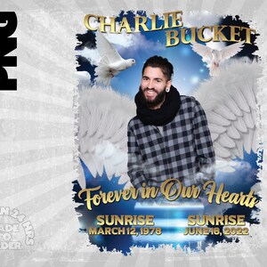 Funeral Shirt png, Funeral Program png, Memorial Shirt png, Rest in Peace png, Angel in Heaven png, RIP t-shirt png, Angel Wings png,