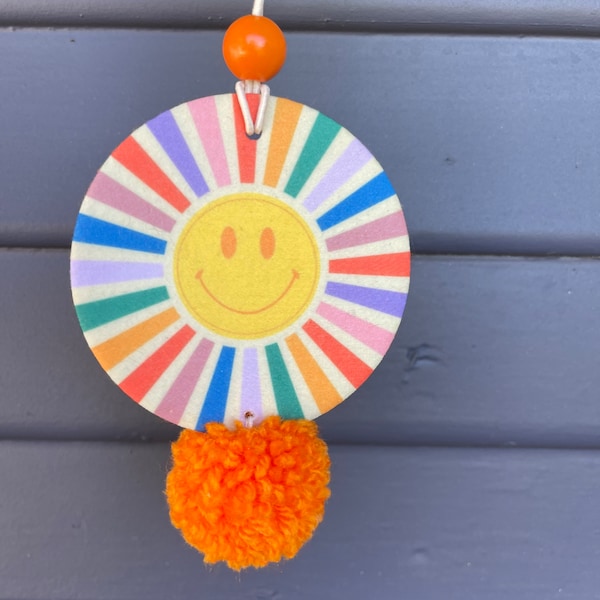 Smiley Face Car Air Freshener Etsy