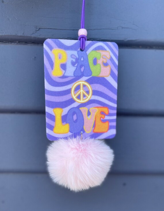 Cute Car Air Freshener Peace and Love Etsy