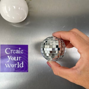 Disco ball fridge magnet