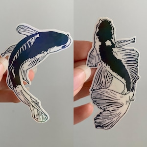 Holographic Sticker - Koi Fish - Laptop/ Bullet Journal/ Decorative/ Pinterest