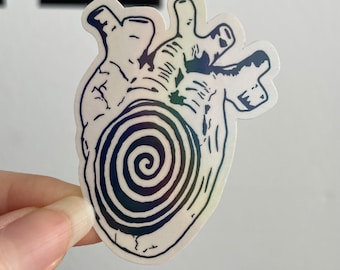 Holographic Sticker - Psychedelic Human Anatomic Heart Art - Laptop/ Bullet Journal/ Dekorativ/ Pinterest