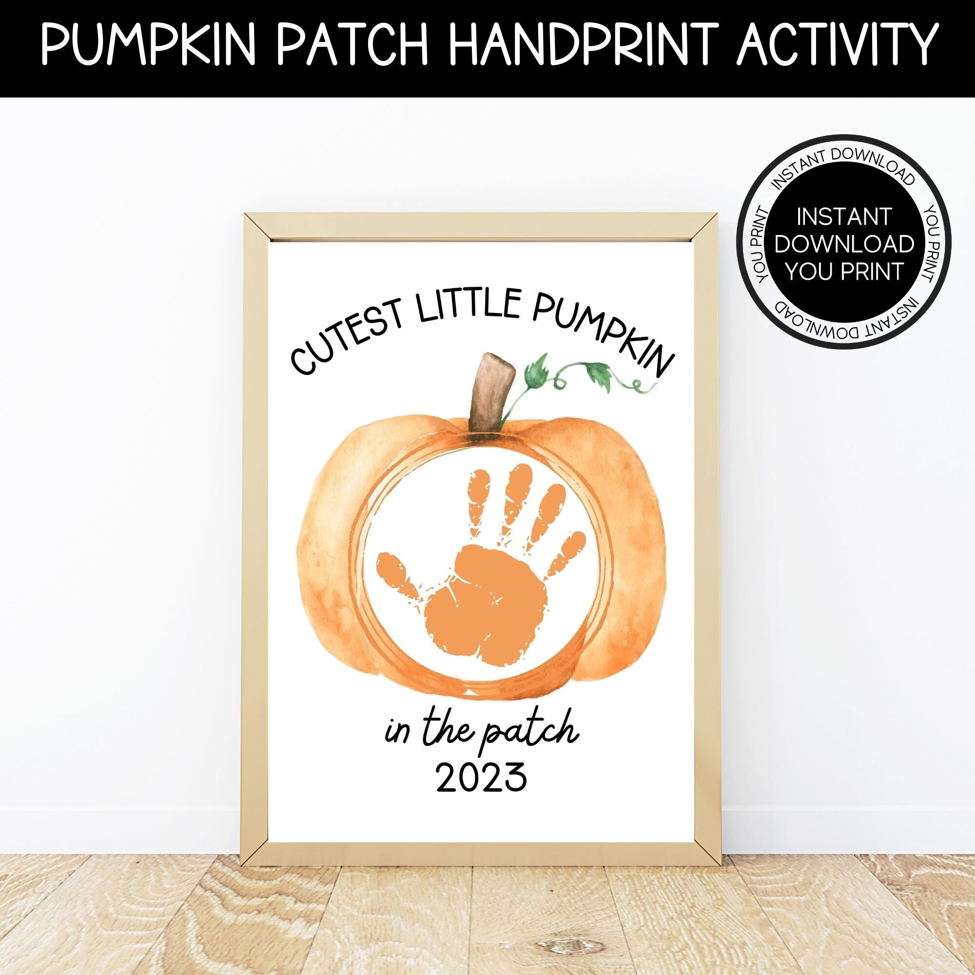 Halloween Pumpkin Handprint Footprint Toddler Baby Printable Craft ...