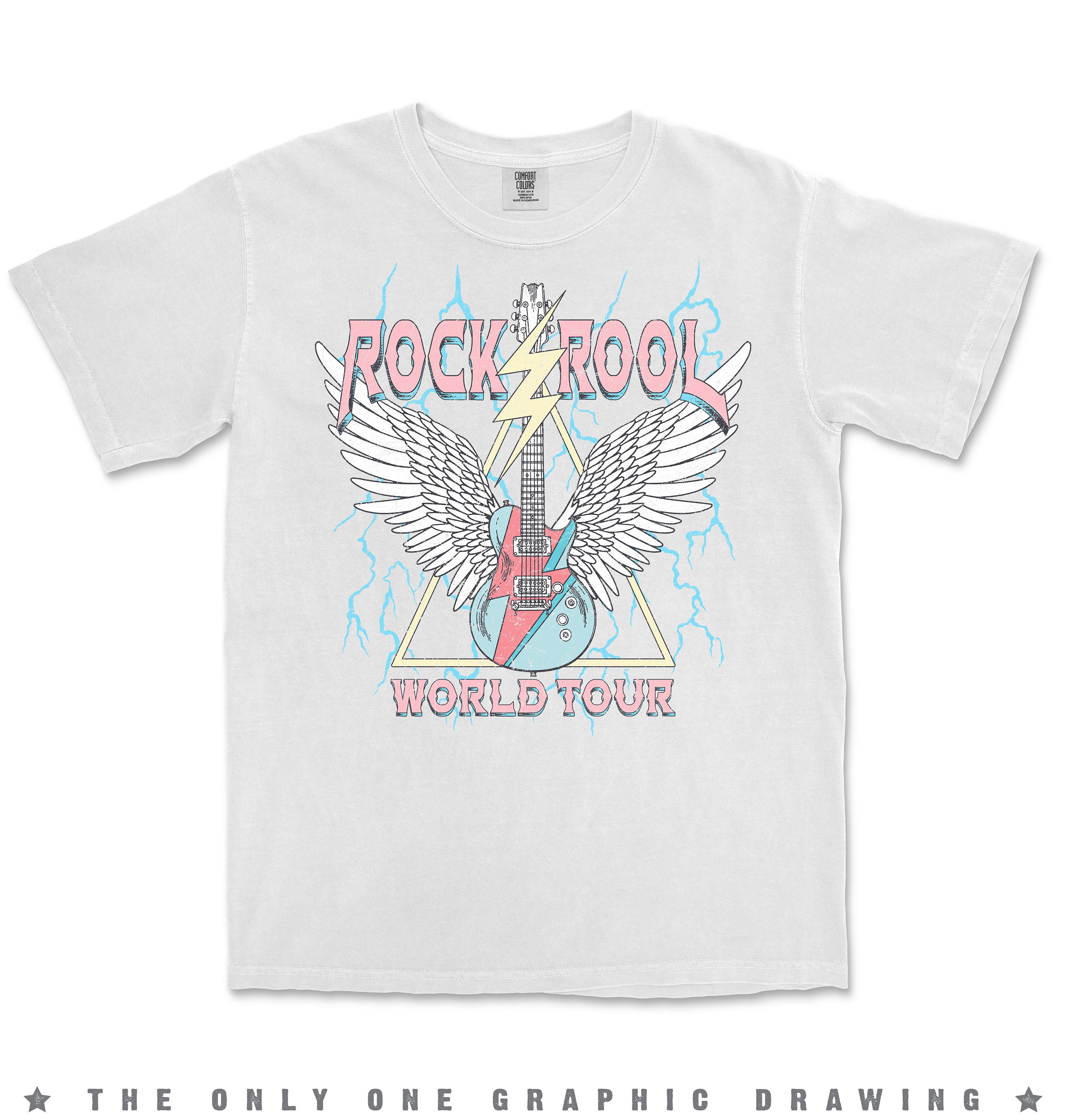Discover Vintage Style Rock and Roll shirt,Rock & Roll t-shirt,Music lover tee,Guitar shirt,Songwriter t-shirt ,Womens Rock n Roll,Rock n Rol