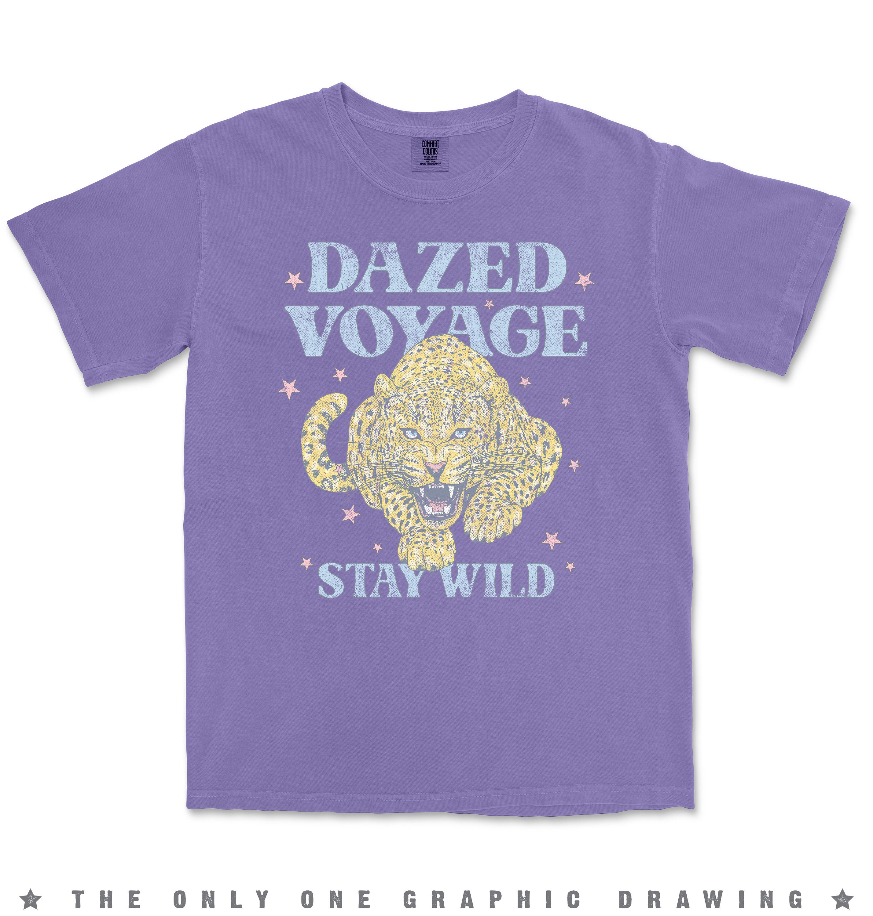 Discover Dazed Voyage Tee, Dazed Voyage T-Shirts, Leopard Tee, Stay Wild T-shits, Vintage Inspired Cotton T-shirt, Unisex Tee, Comfort Colors T-shirt