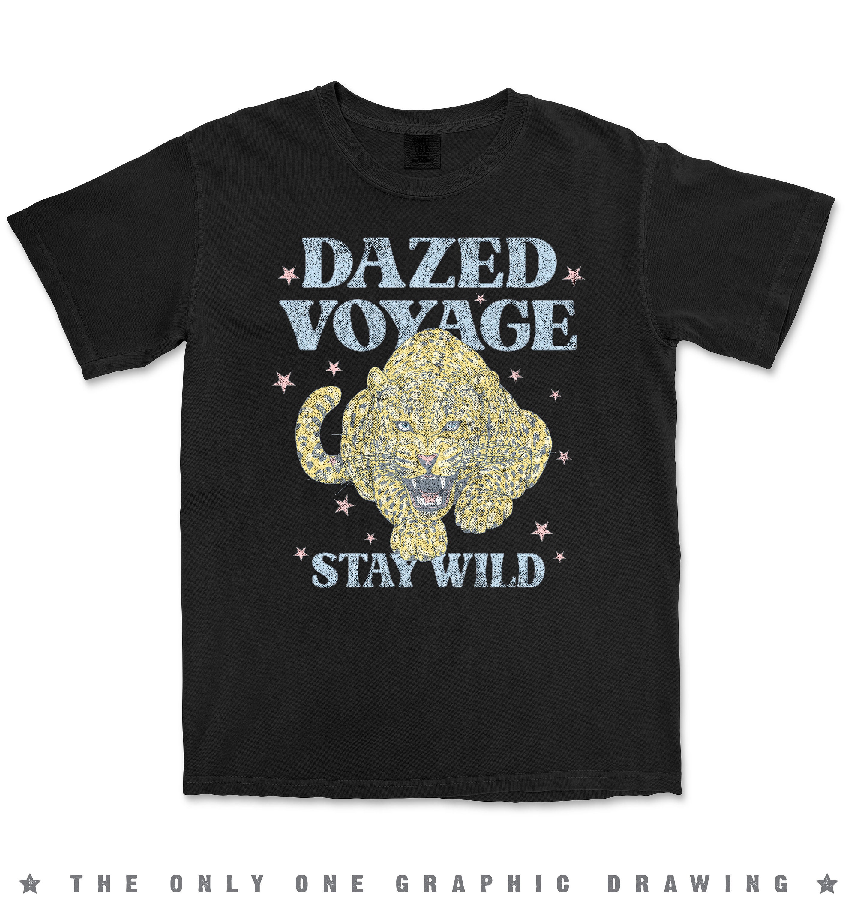 Discover Dazed Voyage Tee, Dazed Voyage T-Shirts, Leopard Tee, Stay Wild T-shits, Vintage Inspired Cotton T-shirt, Unisex Tee, Comfort Colors T-shirt