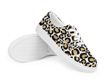 raw edge animal print canvas slip on