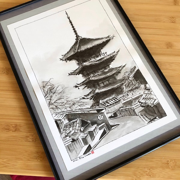 Kyoto , Japan ( Aquarelle) Original