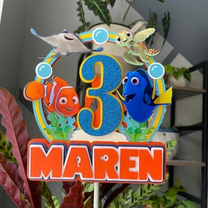 Nemo and friends cake topper