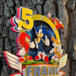 Sonic and friends cake topper