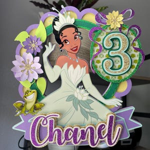 Princess and frog’s cake topper / Tiana’s birthday party
