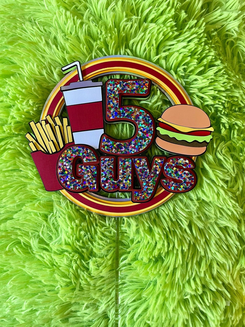 Food Case Topper Fast Food Cake Topper - Etsy
