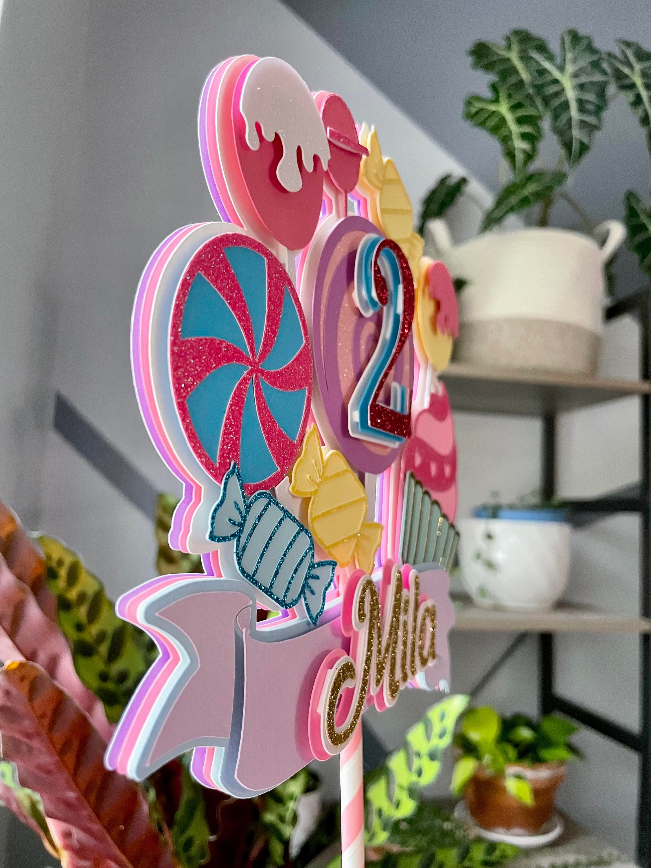 Candyland cake topper