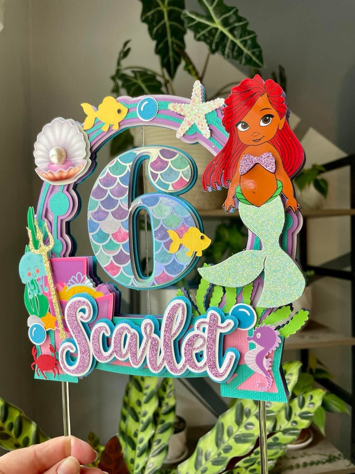 Cute Black Little Mermaid Cake Topper Etsy