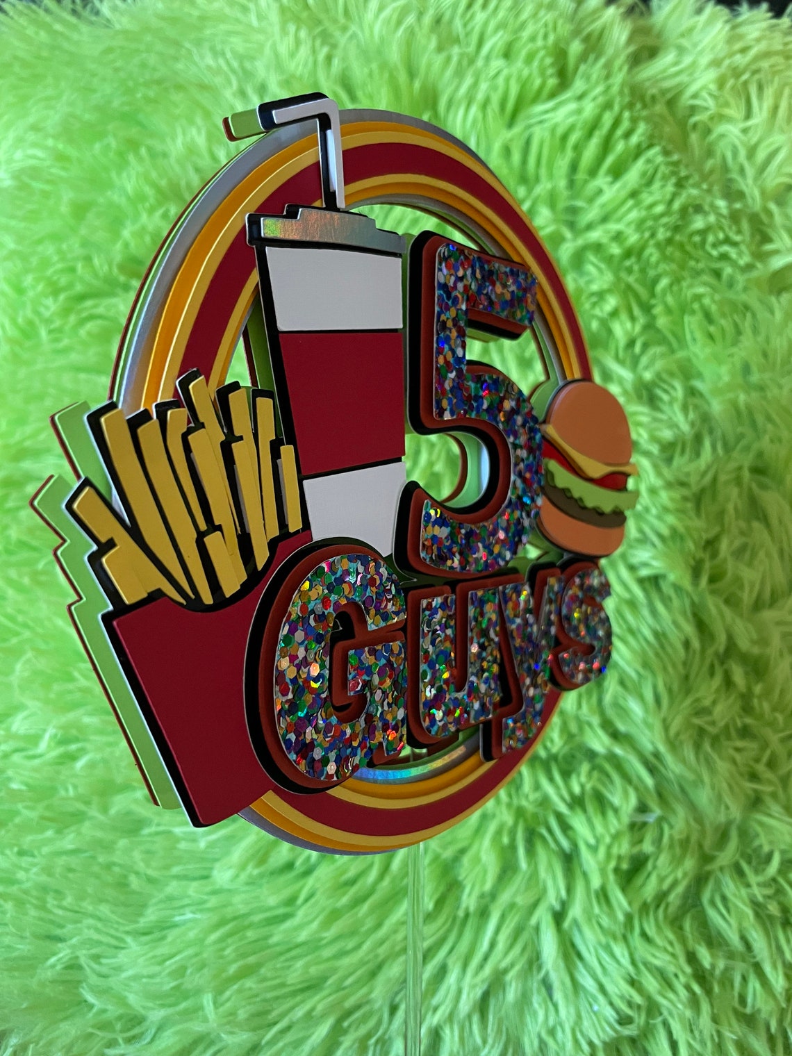 Food Case Topper Fast Food Cake Topper - Etsy