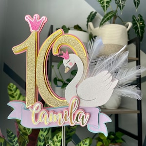 Swan cake topper