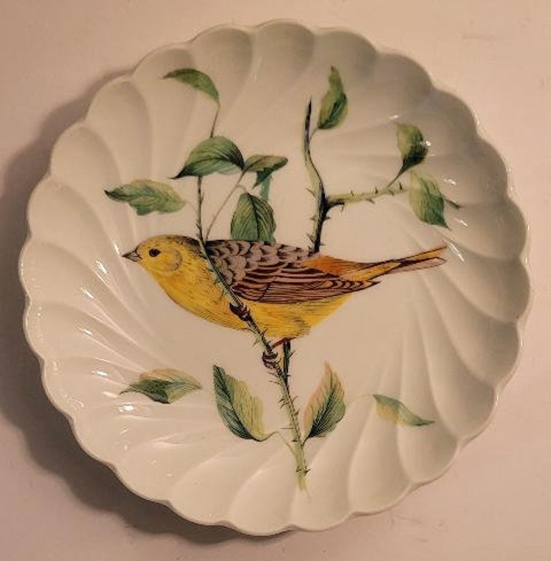 Vintage Haviland Limoges Bird Plate bruant Etsy