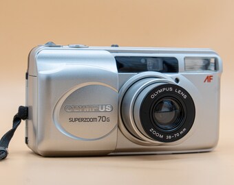 Olympus Superzoom 70G 35 mm Vintage Point & Shoot Camera with Bag