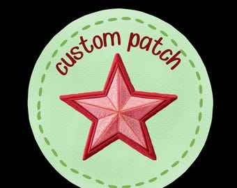 Custom Iron On Embroidered Patch Personalized Design Multiple Sizes