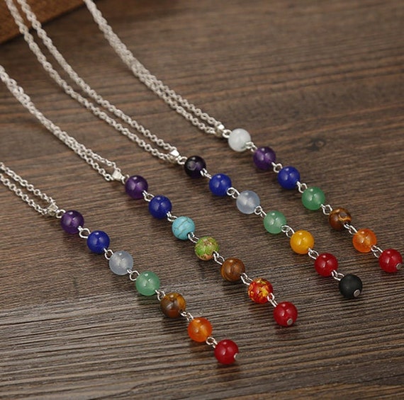 Chakra Bead Necklace with Clasp ~ 18 - NCHK1