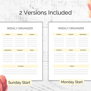 Weekly Planner Printable. Weekly Organizer Style. Undated. | Etsy